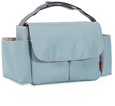 SONARIN Impermeable Bolsa Organizadora de Cochecitos,Gran Capacidad Bolsos Carritos Bebe Universal Organizador para Coches de Paseo Bolsa de Almacenamiento de Cochecito con Portavasos(Verde)