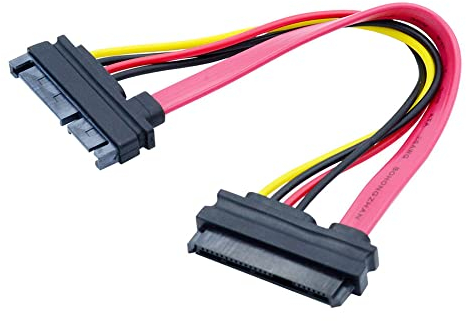 xiwai SFF-8482 SAS 29 Pin to SATA 22Pin Hard Disk Drive Raid Extension Cable with 15 Pin SATA