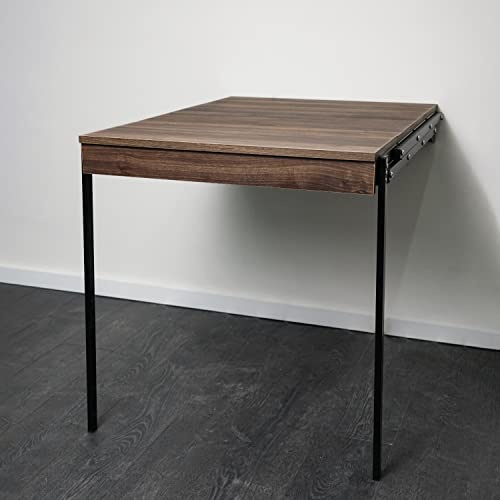Ultimate Premium Products Murphy Folding Table | Space-Saver Wall Mounted Table Dining Table | Multifunctional Foldable Desk & Shelf | Storage Shelf | Small Space Desk (Brown Color)