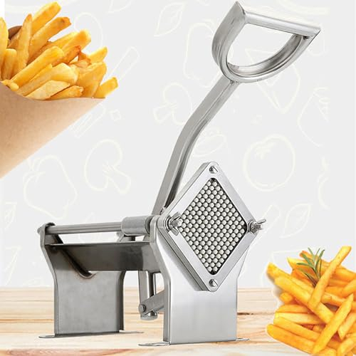 Potato Cutter,Commercial French Fry Cutter, Manual French Fry Cutter,Horizontal and Vertical Dual Use,No Need To Plug In,with 3 Replacement Blades,for Cuting Potatoes Cucumber Other Vegetables