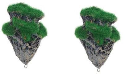 Housoutil 2stücke Schwimmende Pumice Stein Dekoration Für Aquarien Kunststein Mit Moos s Für Kreative Fischbehältergestaltung Einfach Zu Platzieren Und Anzupassen