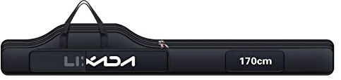 Funien Angeltasche, 170 cm, tragbar, faltbar, Angelrute, Rollentasche, Angelrute, Ausrüstung, Tackle Tool, Tragetasche, Reisetasche, Aufbewahrungstasche, Organizer,Angeltasche