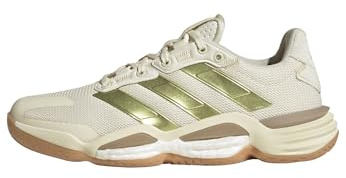 adidas Mujer Stabil 16 Indoor Shoes, Off White/Gold Met./Crystal Sand, 49 1/3 EU