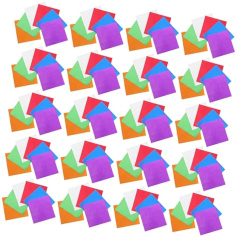 Garneck 1 Set Imballaggio Del Tè Della Caramella Wrapping Paper Pirottini Per Confetti Torta Pop Bastoncini Giganti Pastello Caramelle Involucri Da Forno in Foglio Di Alluminio 600 Pezzi