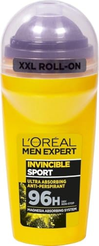 Loreal Men Expert Invincible Sport 96H Roll-On Deodorant, 50 ml (Packung mit 5)