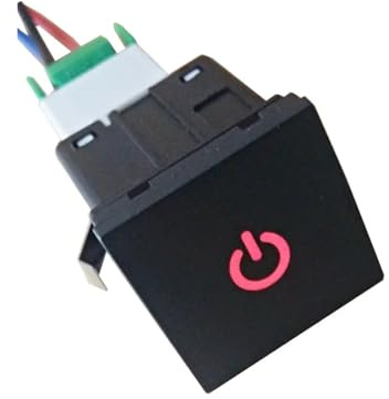 NBCNZCTSAS Auto LED Nebelscheinwerfer Radar EIN-/Ausschalter Kamera Recorder Monitor Schalter Taste Passend for VW Golf 6 Jetta 5 MK5 Caddy EOS Scirocco(Power On Off)