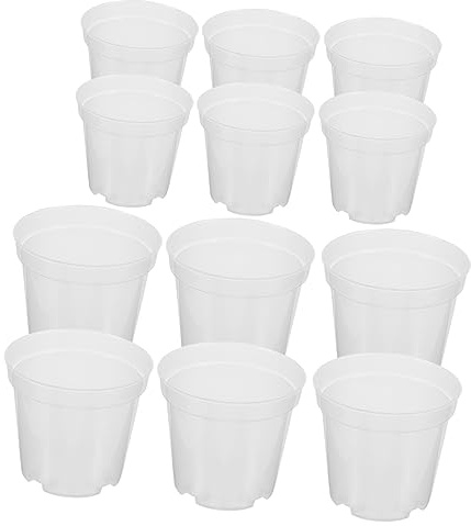 Toyvian 30piezas Macetas De Plástico Transparentes para Suculentas con Orificio De Drenaje para Invernadero y Jardinería
