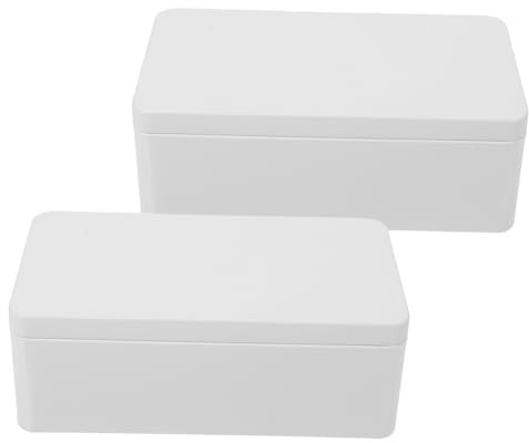 VICASKY 2pcs Decorative Metal Tin Box with Tight Seal Versatile Storage Canister for Tea Candy and Cash Sturdy Design for Long Term Use for Gifting and Organizing