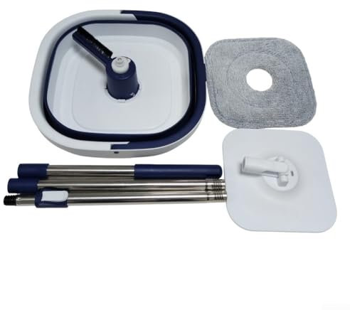 Compact Folding Mop Set for Household Cleaning with Bucket for Kitchen Floors and Bathroom Tiles