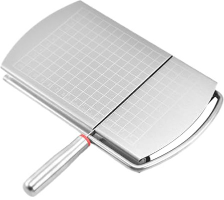 IMIKEYA Trancheuse à Fromage Inox Outil de Découpe Polyvalent pour Fromage Beurre Fruits et Saucisses avec Design Guillotine pour Tranches Uniformes et Poignée Ergonomique