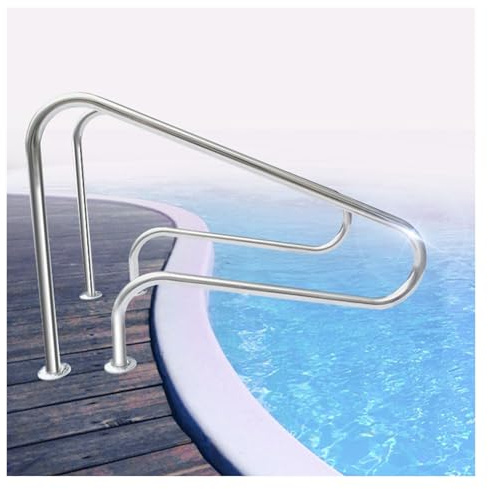 Barandilla De Piscina De Acero Inoxidable 304, Pasamanos De Piscina De Seguro Y Antideslizante, Capacidad De Carga De 250kg, Fácil Montaje,1pack(2pack)