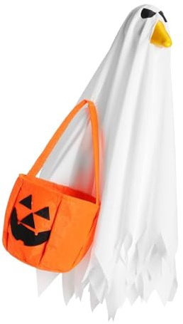 Festival Geese Outfit Weather Resistant Polyester Halloween Attire For Yard Decorations With Pumpkin Pattern Halloween Decoration Geese Costumes