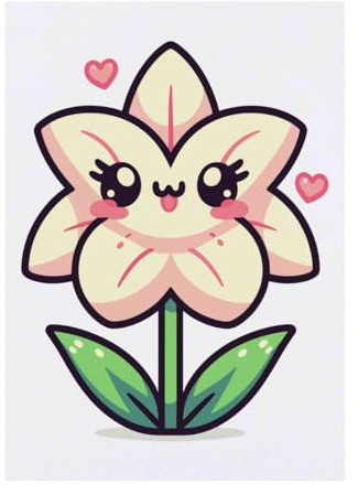 Azeeda 'Cute Lily Flower' Temporary Tattoo - Water Resistant, Skin-Safe, Non-Toxic Transfer (TO00089491)