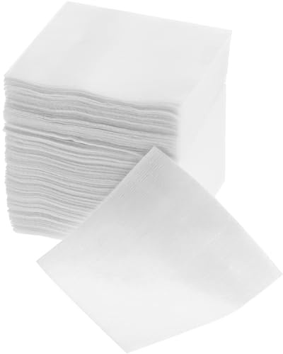 SAFIGLE 100 Coussinets Démaquillants en Tissu Non Tissé Ultra-fins et Doux, Forme Carrée, 100 Pièces pour Soin des Ongles et Maquillage Confortable Toucher