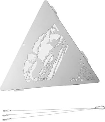 Yardwe Support Acier Inoxydable pour Barbecue Suspendu Poêle Portable Résistant Haute Température pour Camping et Anniversaire Pratique