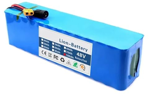 48V 100AH Batería De Bicicleta Eléctrica 48V 13S3P Baterías De Litio De Repuesto para Scooter Eléctricos con Cargador Baterías De Iones De Litio Impermeables XT90