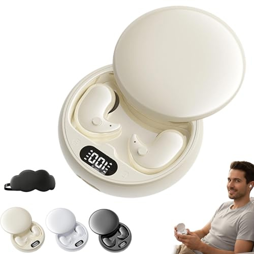 Qosigote Stellapods Pro Casque Anti Bruit Sommeil, Mindpods Écouteur sans Fil, Écouteurs Intra-Auriculaires, Conception Ergonomique, Aucune Pression sur L'oreille, Adapté À Chaque Instant (Teint)