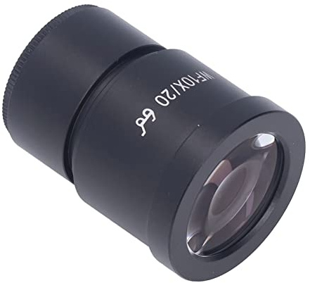 OVAQUIXI WF10X/20 Mikroskoplins High Eye Point Vidvinkelokular för Stereomikroskop med Kontinuerlig Zoom Aluminiumlegering 30 Mm Gränssnitt