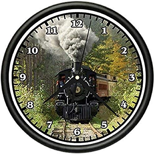 SignMission Train Wall Clock Track Railroad locamotive Model rr