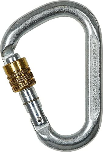 Climbing Technology Snappy Steel SG HMS Moschettone Acciaio con Ghiera, Argento