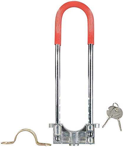 PEARL Fahrrad Rahmenschloss: Extrastabiles Bügelschloss, 10 mm Stahl, verstellbare Länge bis 24 cm (Bügelschloss Fahrrad, Faltbügelschloss, Bike)