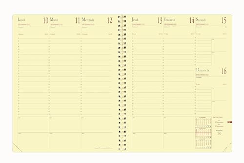 Quo Vadis - Nachfüllpack für Kalender 2026 – Manager S Prestige – Wochenkalender – Französisch – 12 Monate und 1/2 von Mitte Dezember bis Dezember – 21 x 27 cm