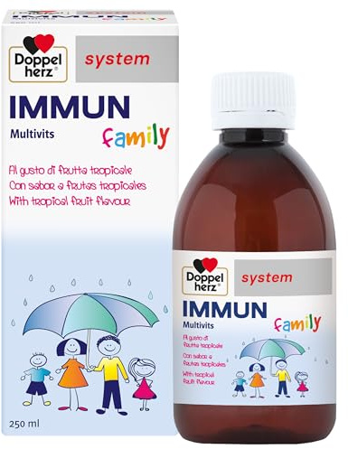 Doppelherz IMMUN family - Nutrientes para toda la familia - Vitamina C y zinc para el sistema inmunitario - 250 ml