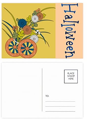 Herbst-Postkarten-Set mit japanischer Kultur und Blume, 20 Stück