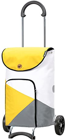ANDERSEN Einkaufstrolley - Scala Shopper Ester gelb 47 L Einkaufsroller,hochwertig,wasserabweisend, klappbar, leichtgängig, leise Räder