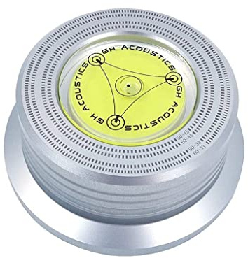 Fasizi 50/60Hz Nivel de burbuja Detección de velocidad Tocadiscos LP Disco de vinilo Aleación de disco de vinilo Estabilizador de peso Abrazadera - Plata