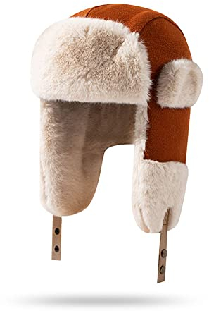 CLAPE Trooper Trappermütze Winter Warm Fliegermütze Winddichte Fellmütze Trapper Hat für Skifahren, Schlittschuhlaufen, Radfahren