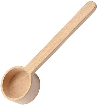 Jagowa Wooden Coffee Spoon Coffee Scoop Measuring for Coffee Beans and Tea Home Kitchen Accessories (9.8cm, 16.8cm), (2211-22B)