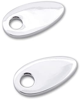 HIGHSIDER Motorrad Blinker Montageplatten Indy Spacer Adapterplatten Distanzstücke Distanzscheiben (Chrom)