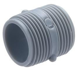 Adaptador plástico para manguera de lavadora, doble rosca macho 3/4 | Ideal para acoplar conexiones de entrada y salida | Ligero, resistente y fácil de instalar | QUICK PLOMBERIE