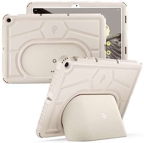 Poetic TurtleSkin-Serie für Google Pixel Tablet-Hülle 11 Zoll (2023), strapazierfähige, stoßfeste und kinderfreundliche Silikon-Schutzhülle mit Fallschutz, Porzellan