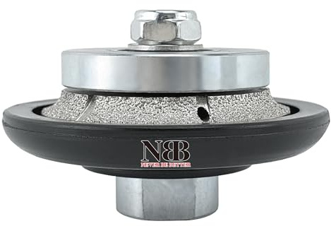 NBB Diamantprofilhjul diamantfräs fräs porslinsprofileringsborr keramiska granit marmor sten, lätt att använda i vinkelslip (Half-Bullnose B5)