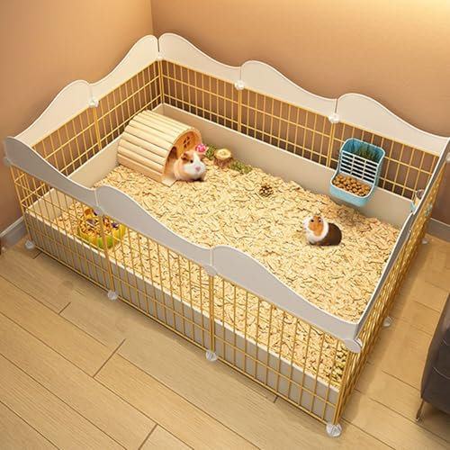 Pgkog Meerschweinchen Käfig, Kaninchenkäfig, Nagerkäfig DIY-drahtzaun für Den Innen- und Außenbereich mit Wasserdichtem Boden, Geeignet für Hamster, Igel, Kleine Haustiere
