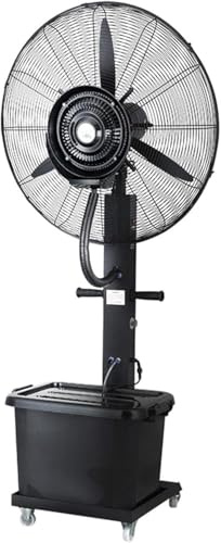Profi-Außen-Standventilator mit Sprühnebelfunktion, Wasserkühlung und Wassernebel - 42L, 260W für Outdoor-Industrie - Oszillierend (Size:71cm, Color:Behoben)