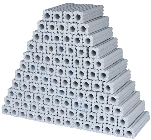 RealPlus Ceramic Bio Filter Media for Aquarium Sump Canister Pond Fish Tank, Vast Surface Area (6.2 Length / 90pcs)