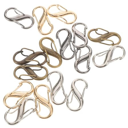 TINEASUR 16pcs Metal Chain Adjustment Buckles Small Bag Chain Shortener Buckles for Diy Handbag Making Strap Fastening