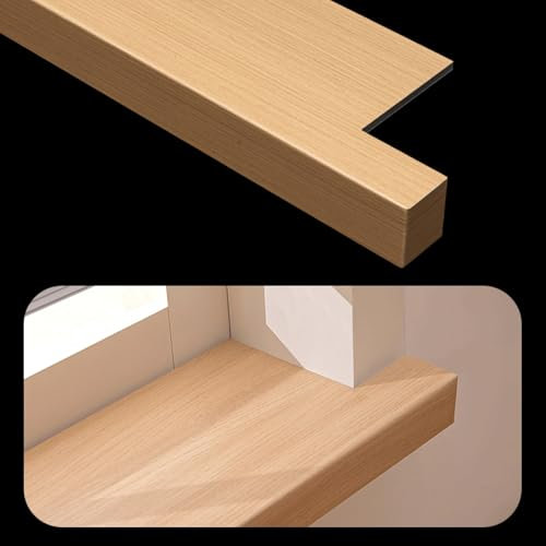 PMTCBQQZ Window Sill Cover Finish,Wood Grain Trims Window Sill Ledge Cover Guard, Oil/Water Proof Kitchen Window Sill Cover Finish, Custom Size Window Ledge Guard Protectors(180x20cm/70.9x7.9in)