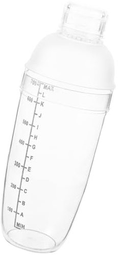 HOLIDYOYO Shaker Cocktail in PC Resistente a Caldo e Freddo da 700ml con Scala Graduata e Design Ergonomico per Bar e Uso Domestico