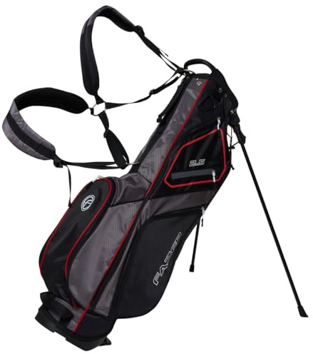 Fazer 2.5 Golf Stand Bag - Lightweight Travel & Shoe Storage with 4-Way Club Divider - Compact Design with Dual Straps & Multiple Pockets for Easy Organisation