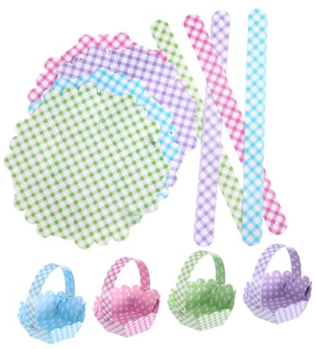 Cabilock 12pezzi Cestini Pasquali Fai Da Te Portauova Per Caccia Alle Uova Decorazioni Pasquali Per Ragazzo Ragazza Ragazza Famiglie e Amici Realizzati in Materiale Di Buona Qualità