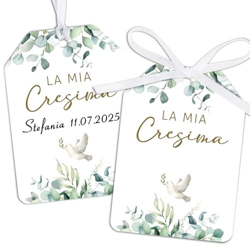 BOFUNX 50 Stücke Konfirmation Geschenkanhänger, Gastgeschenke Papieranhänger für Confirmation