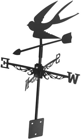 CANIGHT Girouette en Fer Forme D'hirondelle pour Toit Indicateur Vent Extérieur Décoration Jardin Cour