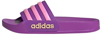 adidas Unisex Kids Adilette Shower Slides Shoes, Purple Burst/Bliss Pink/Semi Ice Tangerine, 5 UK