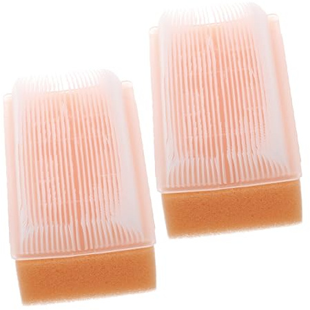 ERINGOGO 2 piezas Cepillo Sensorial para Bebés Cepillo Masaje para Cabelludo Infantil de Baño Terapéutico Color Naranja