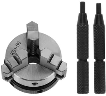 Mandrini manuali a tre ganasce da 50 mm Mandrino per tornio Legno 50Mm Tre Compact StructureWith un diametro di pezzi. mandrino tornio progettato per un uso duraturo con una durata adeguata