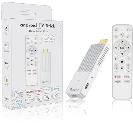 TV Stick Android 14.0 2026 4K Ultra HD TV-Stick 2 GB RAM 16 GB ROM RK3518 CPU Unterstützt 2,4/5GHz WiFi 6 BT 5.0 HDR10 3D Smart TV Box Streaming Media Player mit Assistant Sprachfernbedienung